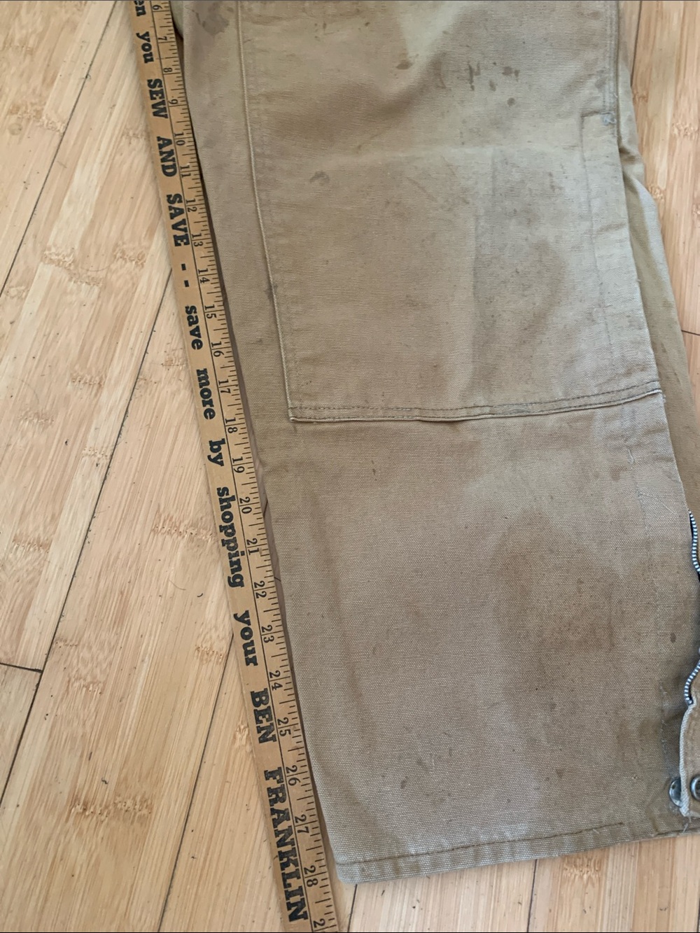 Carhartt double knee unlined distressed vintage bib Overalls utility street XL - Picture 6 of 6